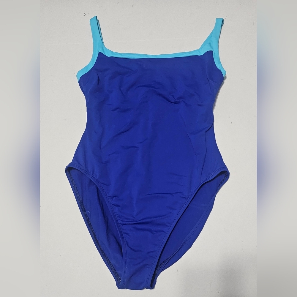 La Blanca Blue One Piece Swimsuit Sz 14